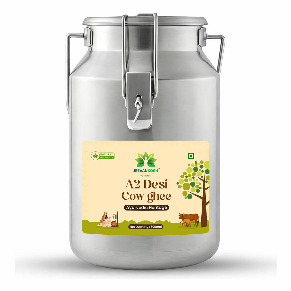 JEEVANKOSH A2 Desi Cow Ghee 5000ML